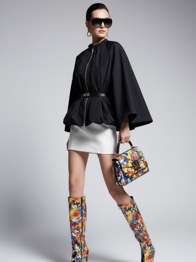 Women's Cape Bubble Jacket DUMBO New Collection Couture in Manhattan BYMANYC ® New York-1