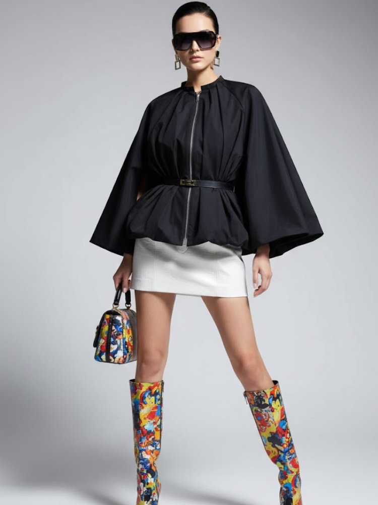Women's Cape Bubble Jacket DUMBO New Collection Couture in Manhattan BYMANYC ® New York-2