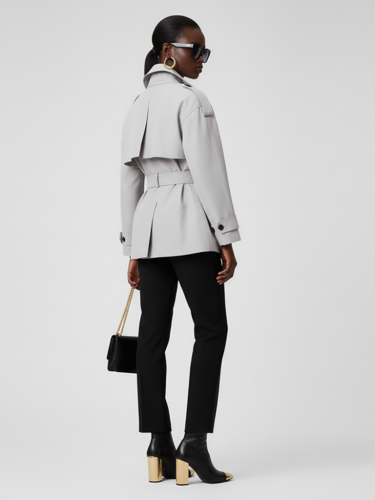 Women's Cropped Trench Jacket DUMBO ECO FASHION BYMANYC ® New York-2