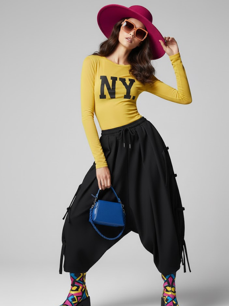 Women's Extra Wide Trousers FLATIRON NYFW New Colecction BYMANYC ® New York-0