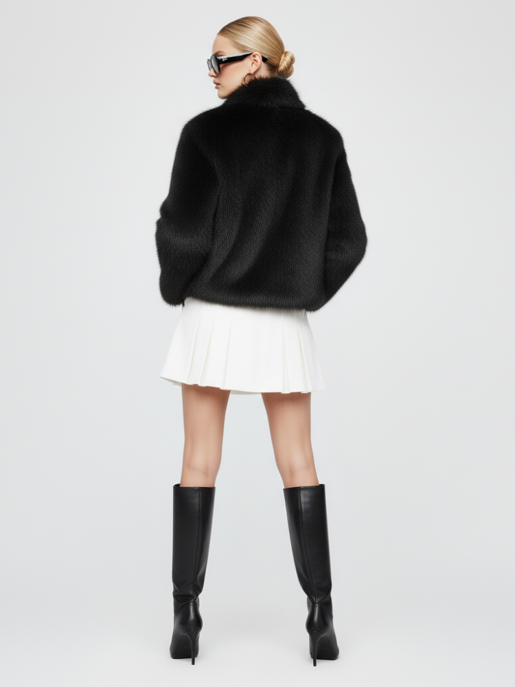 Women's Faux Fur Jacket UPPER EAST SIDE ECO FASHION BYMANYC ® New York-2