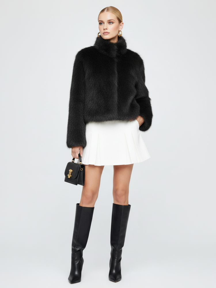 Women's Faux Fur Jacket UPPER EAST SIDE ECO FASHION BYMANYC ® New York-0