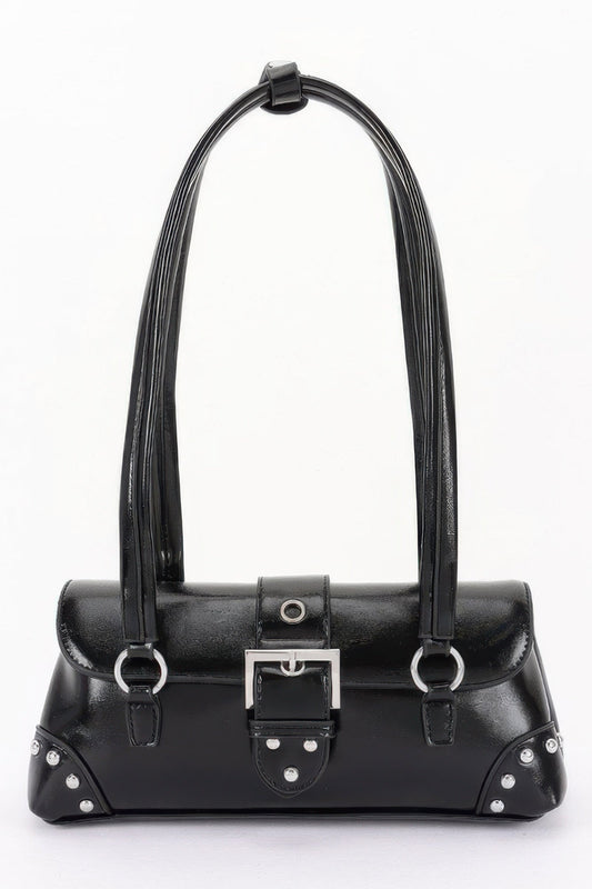 Women's Handbag Metal Studded Shoulder Bag - CHELSEA - BYMANYC ® New York-0