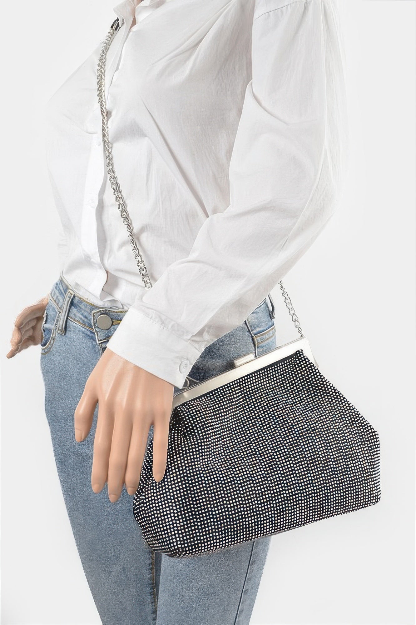 Women's Handbag Rhinestone Frame Clutch - HELL'S KITCHEN - BYMANYC ® New York-4