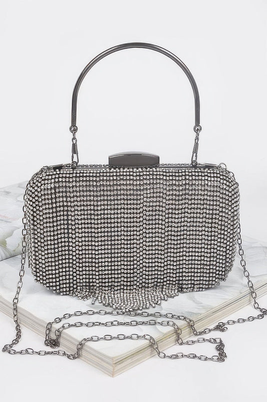 Women's Handbag Rhinestone Fringe Clutch - BROADWAY - BYMANYC ® New York-0