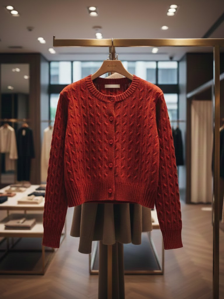 Women's Knit Cardigan GREENWICH NYFW New Colecction BYMANYC ® New York-3
