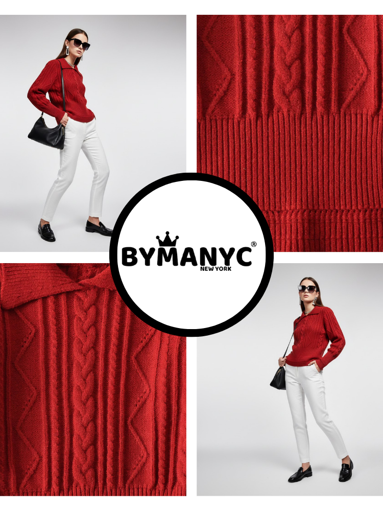 Women's Knit Sweater UPTOWN NYFW New Colecction BYMANYC ® New York-3