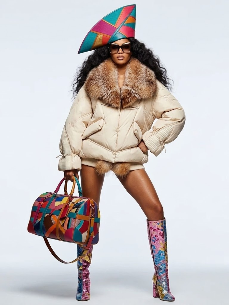 Women's Luxury Puffer Jacket ASPEN CHIC New Collection Prêt-à-Porter BYMANYC ® New York-1