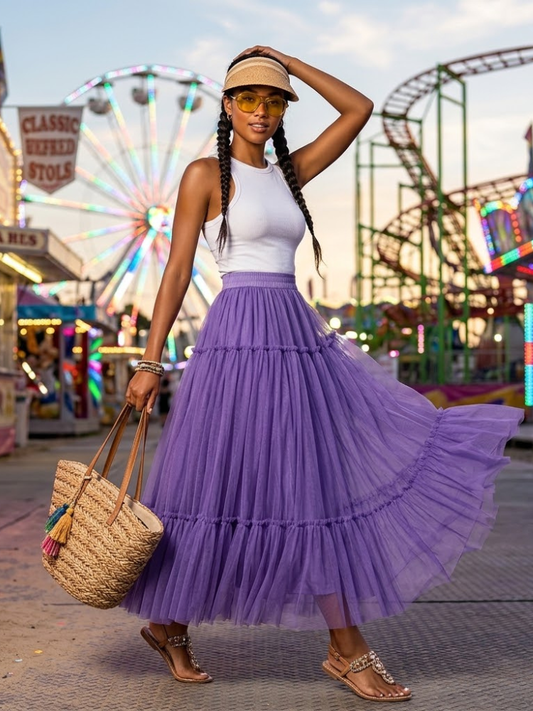 Women's Skirt DUMBO Mesh Radiance Collection - Los Angeles BYMANYC New York-0