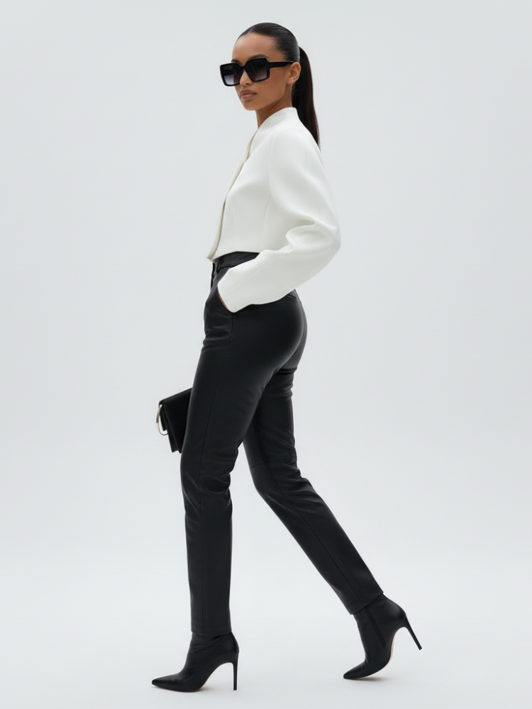 Women's Structured Cropped Jacket MIDTOWN ECO FASHION BYMANYC ® New York-1