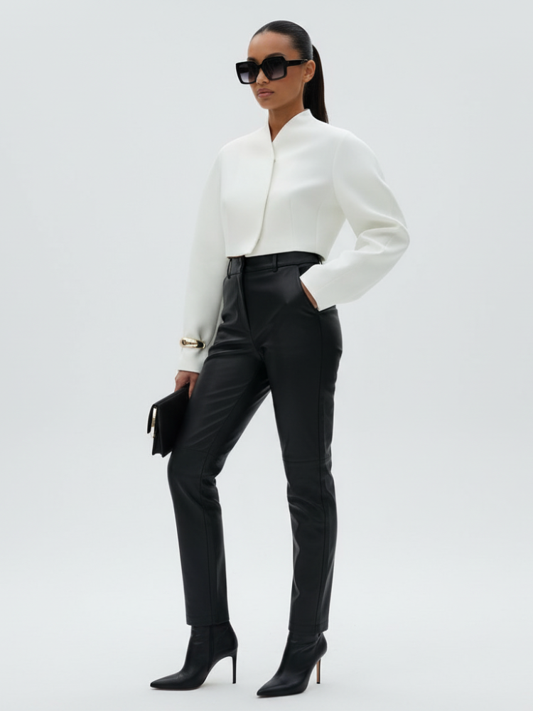 Women's Structured Cropped Jacket MIDTOWN ECO FASHION BYMANYC ® New York-2