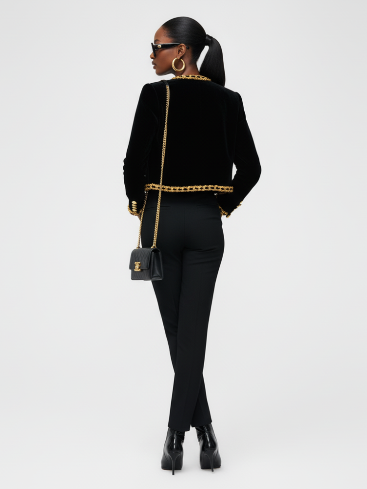 Women's Velvet Jacket GRAMERCY ECO COUTURE BYMANYC ® New York-2