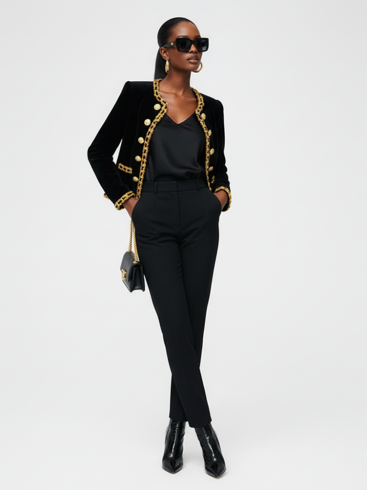 Women's Velvet Jacket GRAMERCY ECO COUTURE BYMANYC ® New York-1