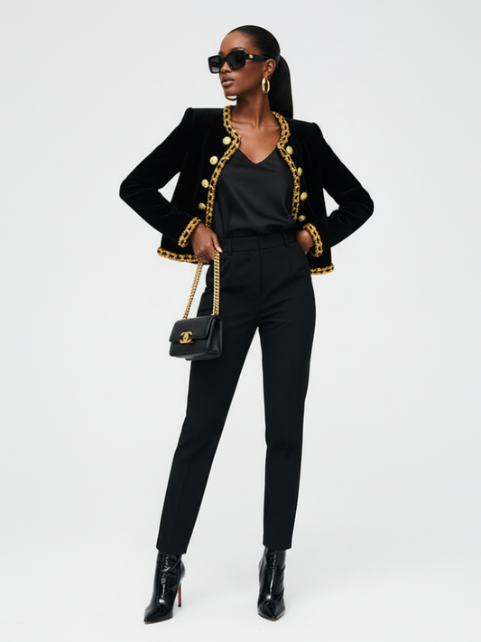 Women's Velvet Jacket GRAMERCY ECO COUTURE BYMANYC ® New York-0