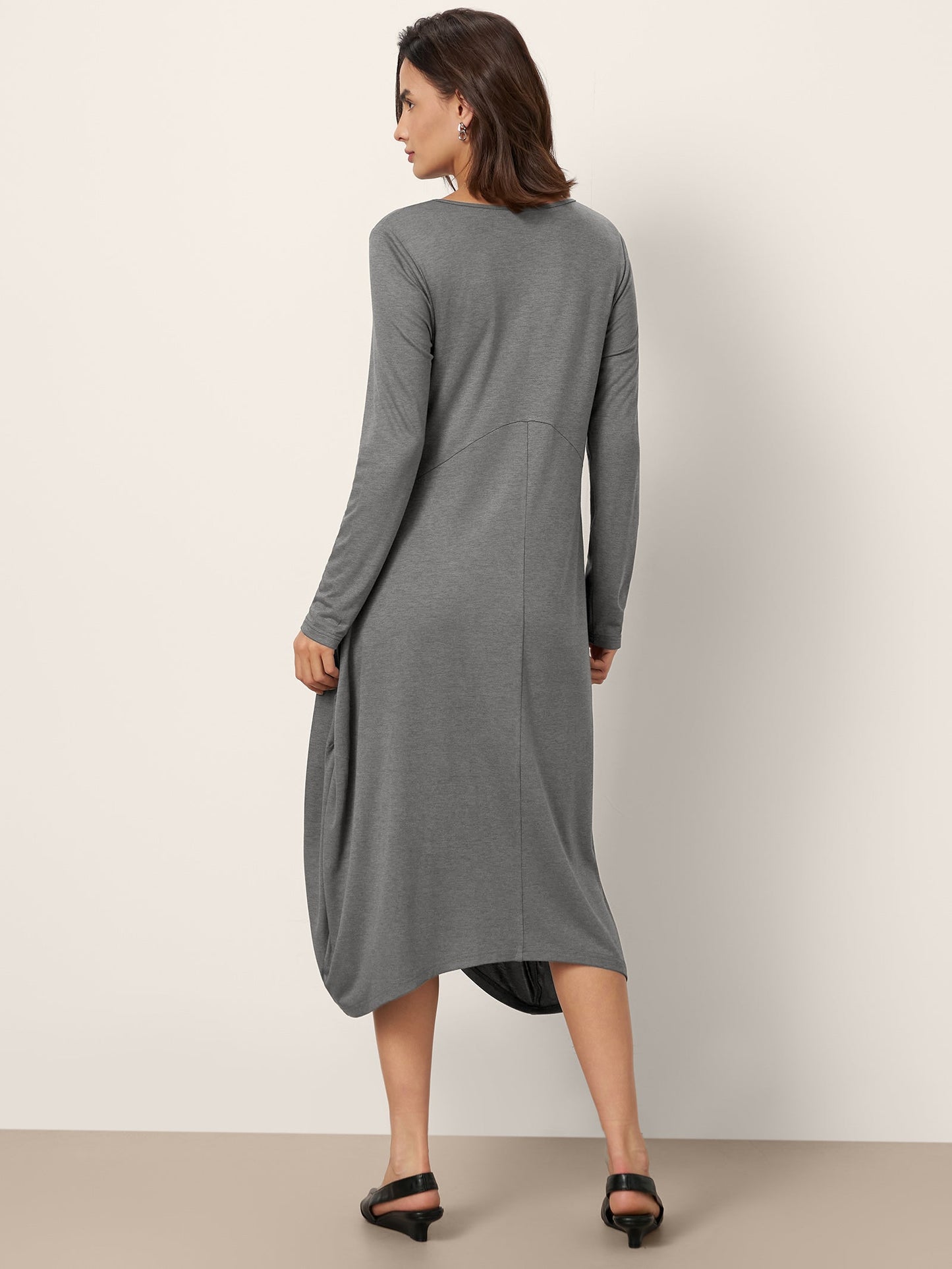 Wool Cocoon Curved Waist Mini Dress FARRAH
