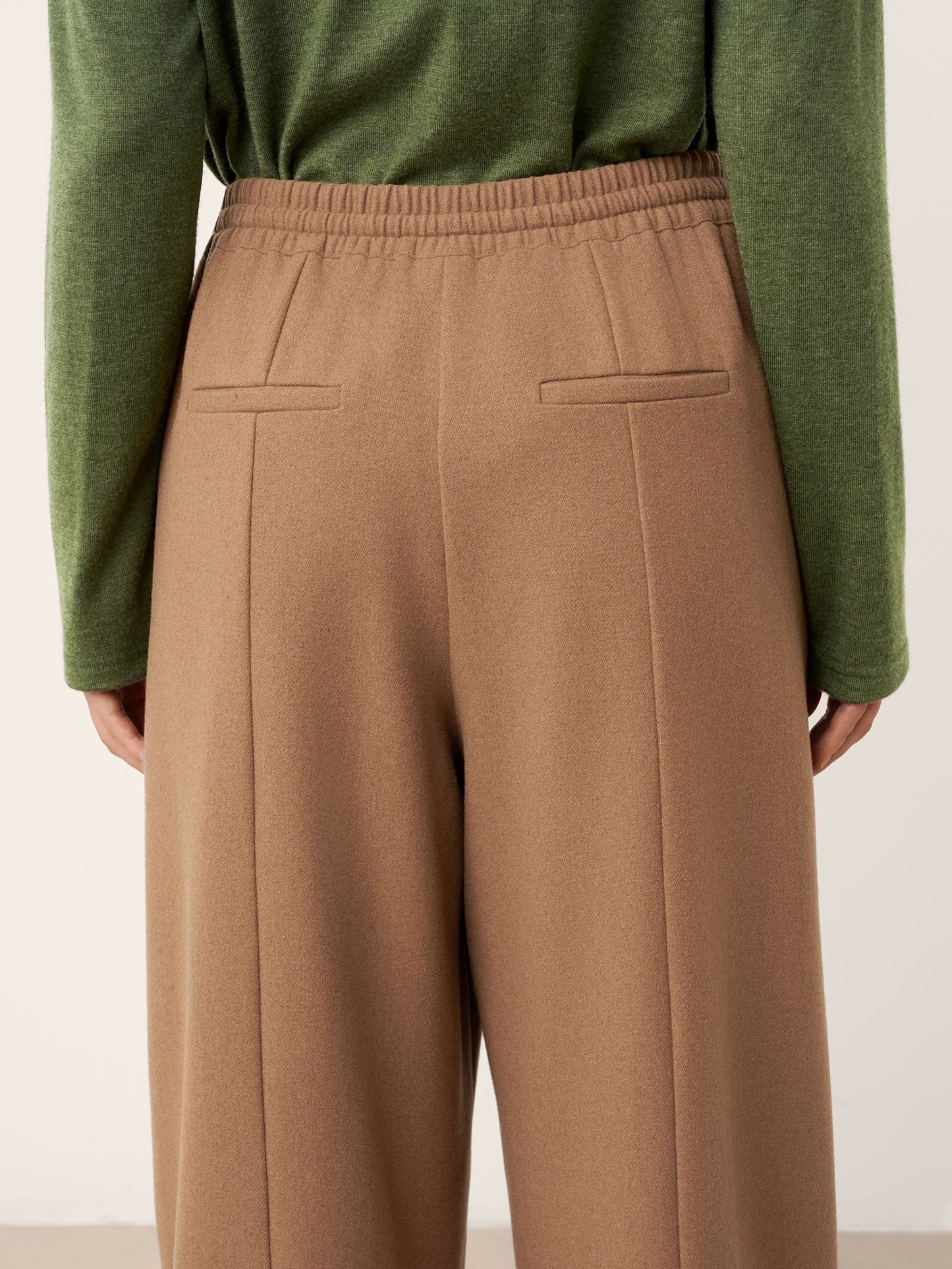Wool Drawstring Patch Pocket Pants PRISCILLA