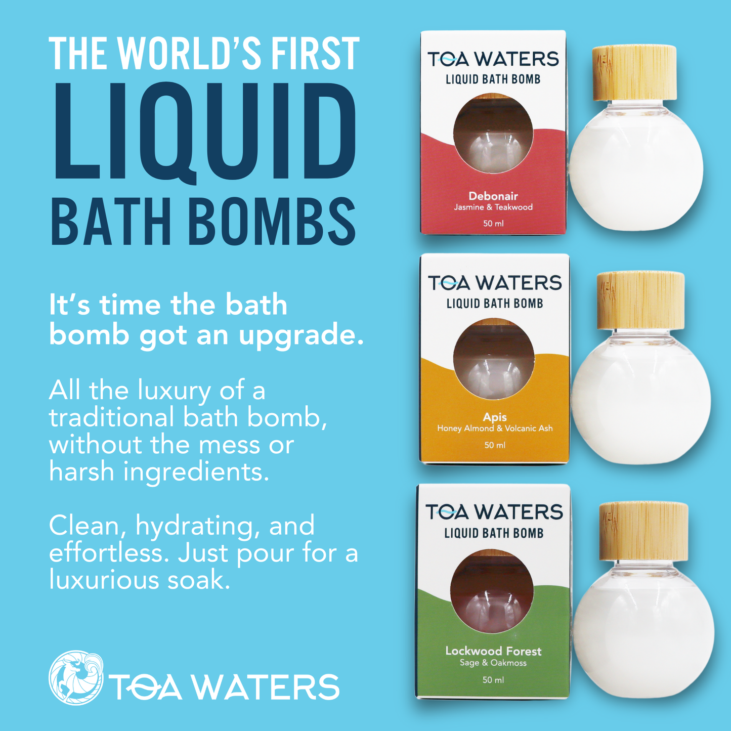 Apis Liquid Bath Bomb - Honey Almond and Volcanic Ash
