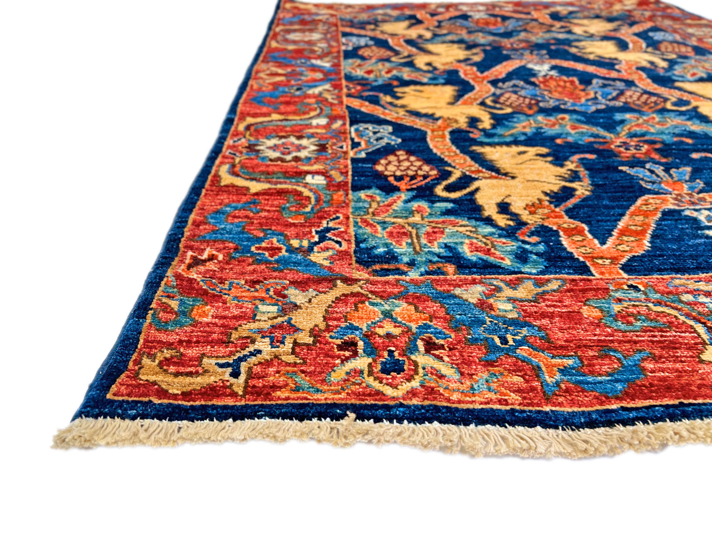 Afghan Folk/Serapi (3x5) blue/red-4