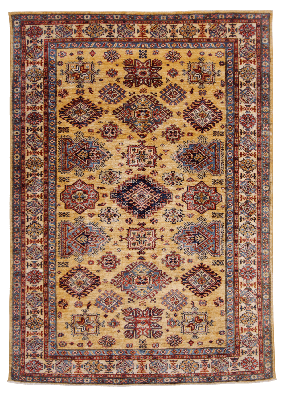 Super Kazak (5'08"x7'11") gold/ivory-0