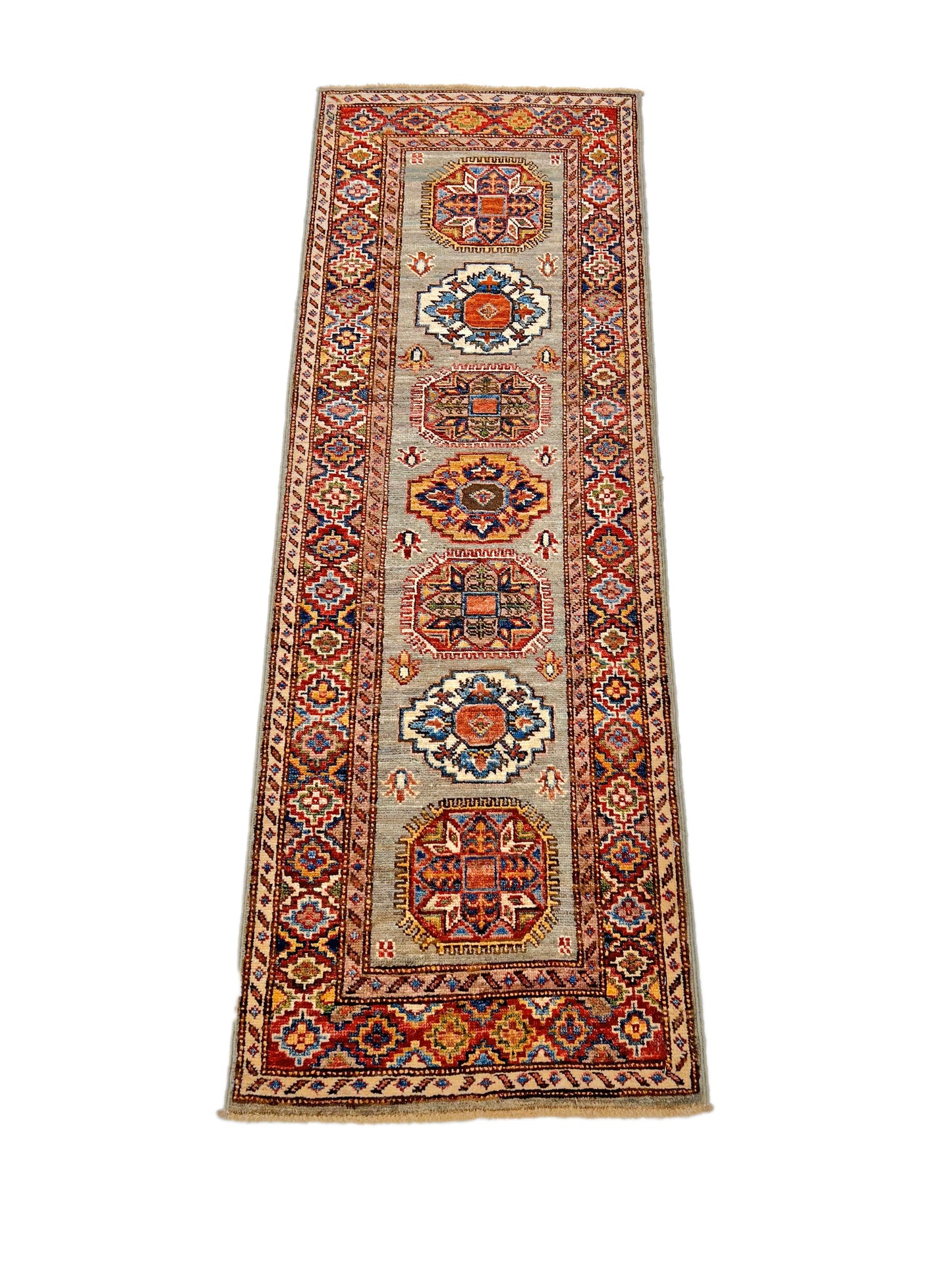 Super Kazak (1'11"x5'08") sand/multicolor-1