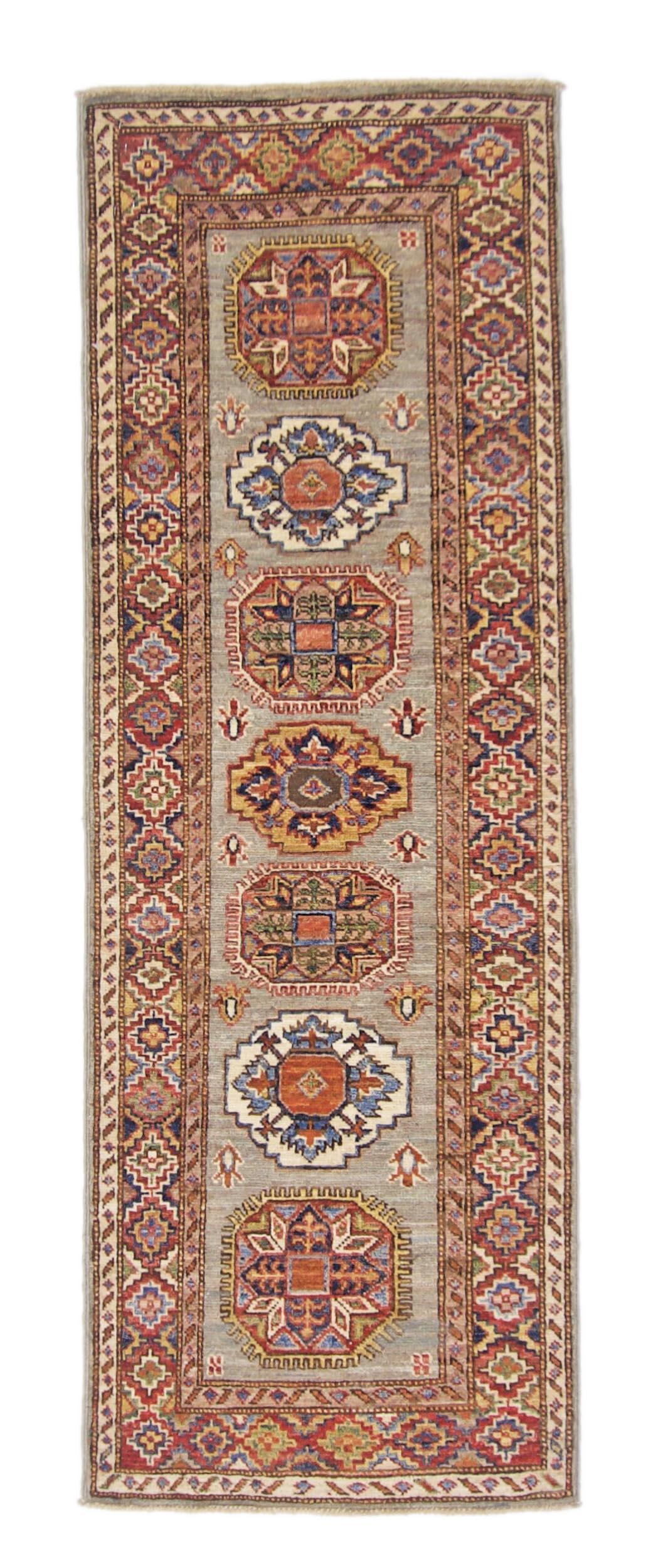 Super Kazak (1'11"x5'08") sand/multicolor-0