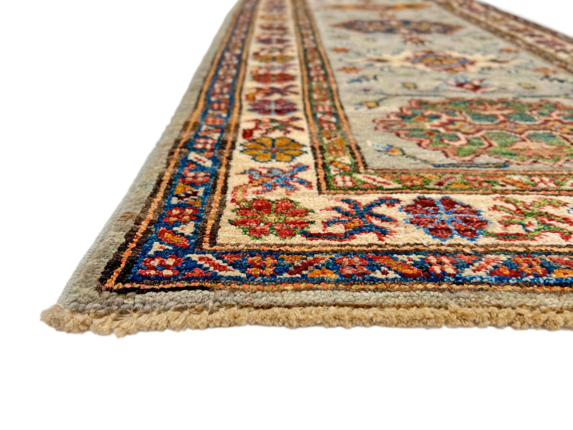 Super Kazak (2'00"x6'00") light gray/multicolor-4