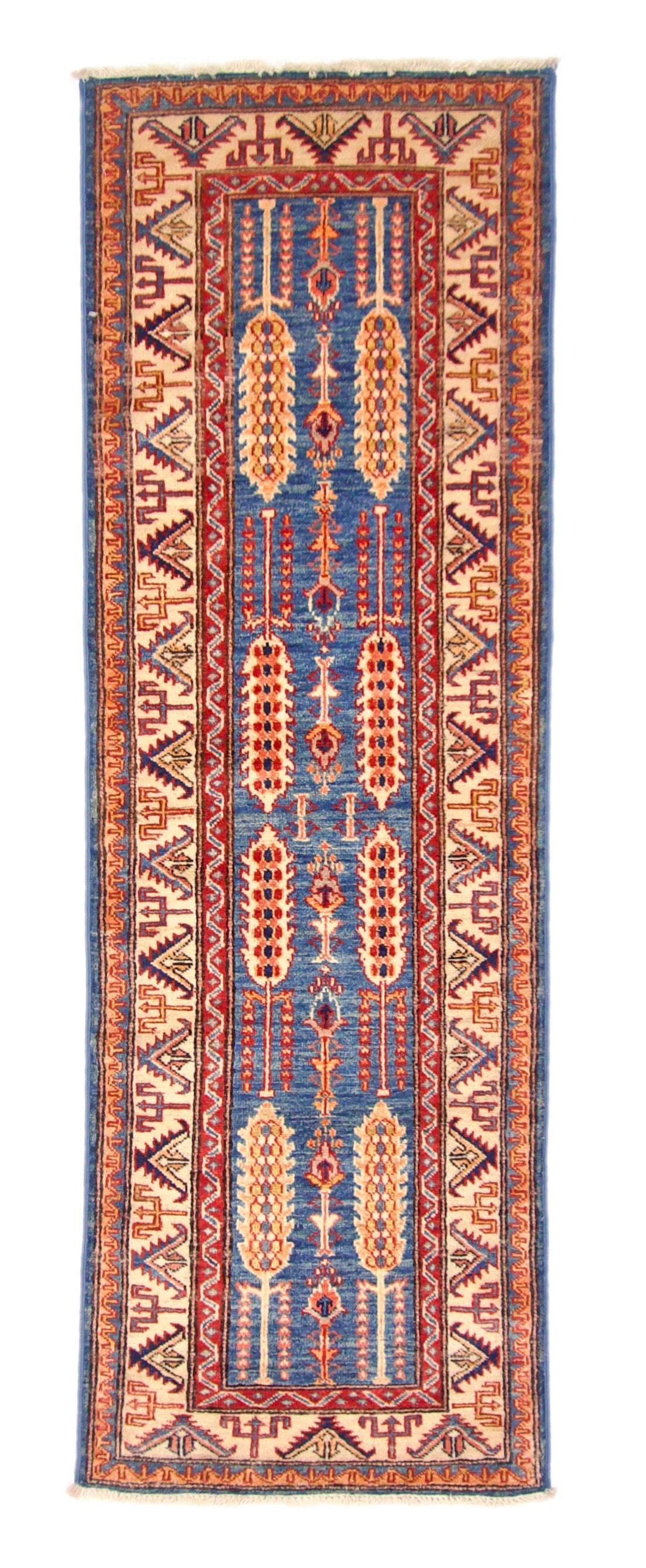 Super Kazak (2x6) blue/ivory-0
