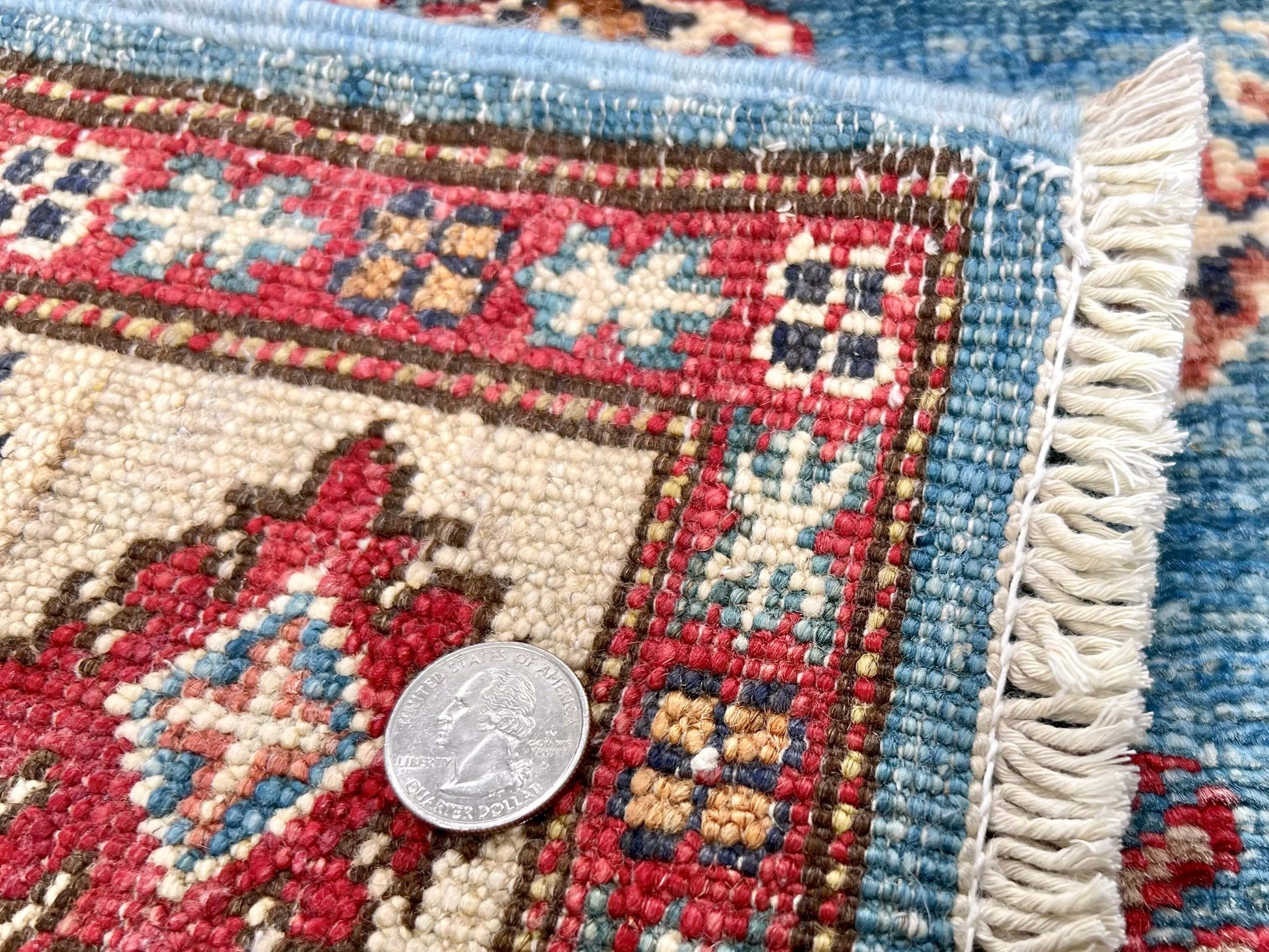 Super Kazak (3'07"x5'03") denim blue/ivory-4