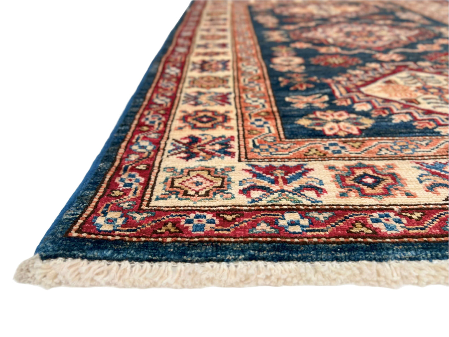 Super Kazak (2'08"x3'10") blue/ivory-1