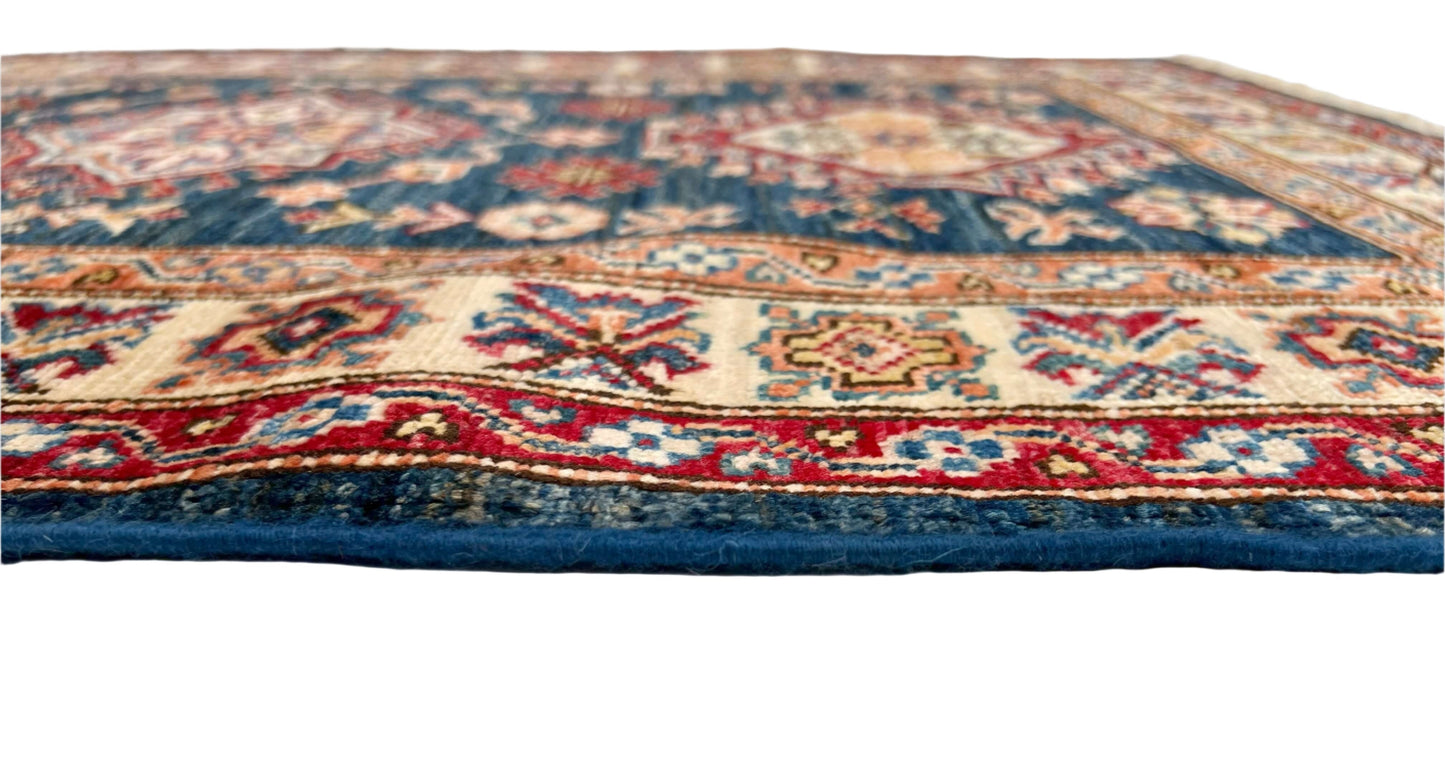Super Kazak (2'08"x3'10") blue/ivory-2