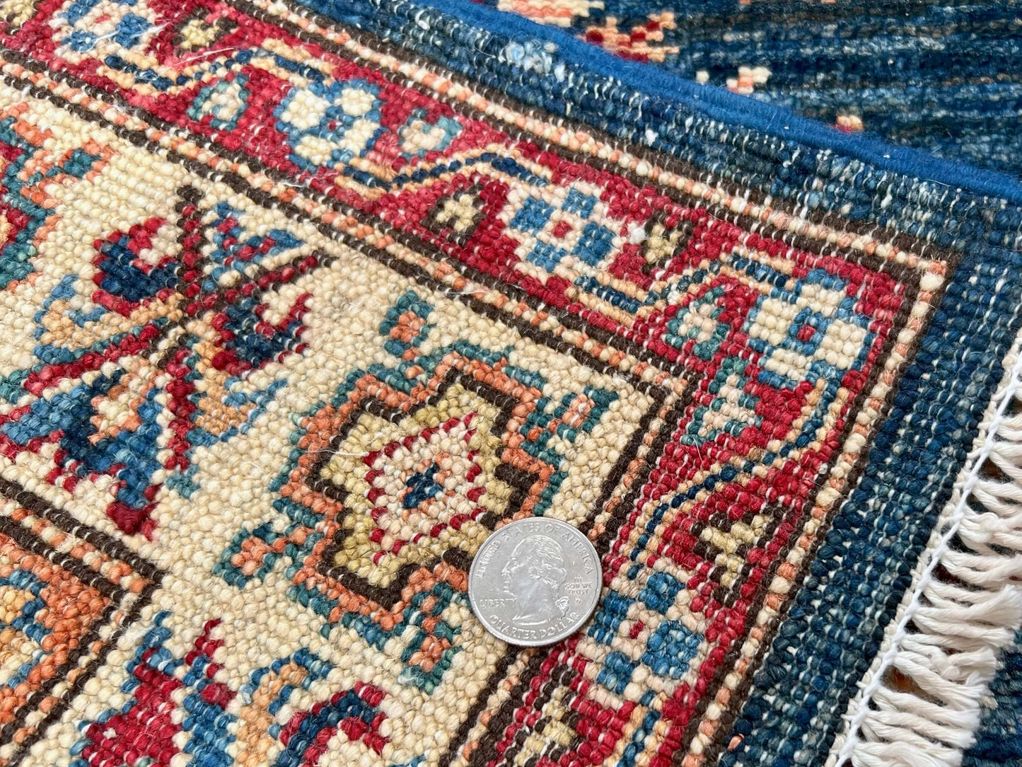 Super Kazak (2'08"x3'10") blue/ivory-4
