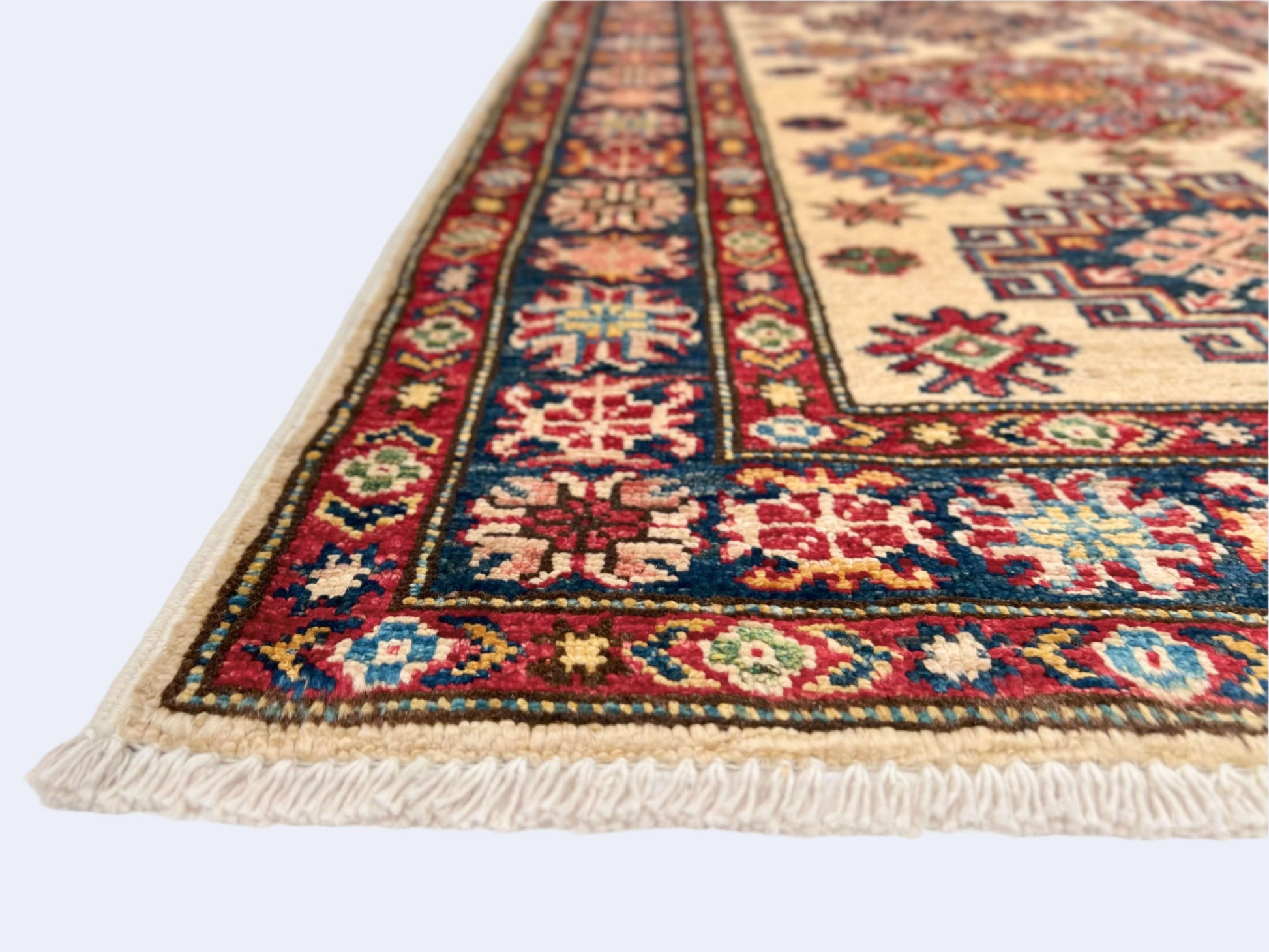 Super Kazak (2'08"x3'11") ivory/navy-1