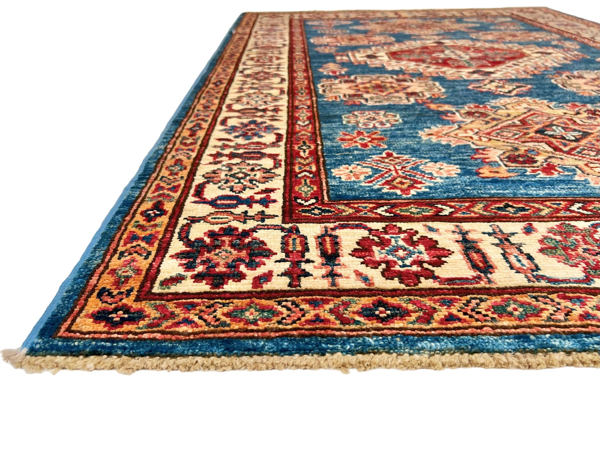Super Kazak (3'04"x4'10") denim blue/ivory-1