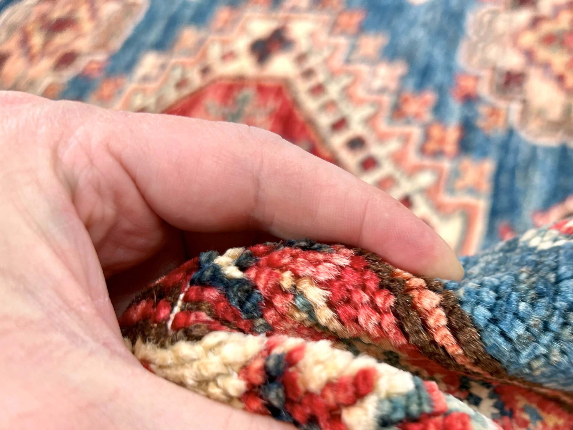 Super Kazak (3'04"x4'10") denim blue/ivory-3
