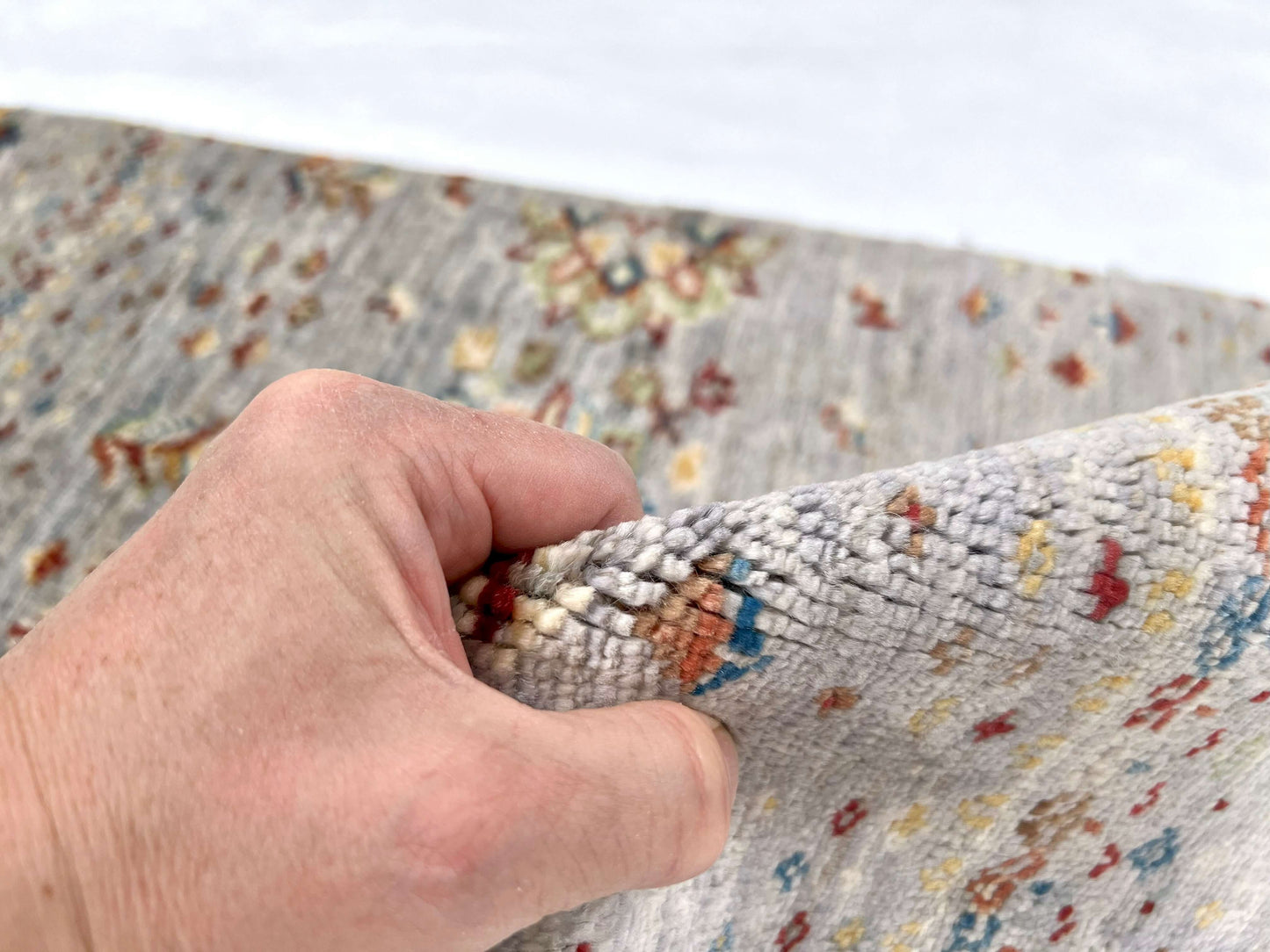 Afghan Gabbeh (2'00"x2'07") light gray-3
