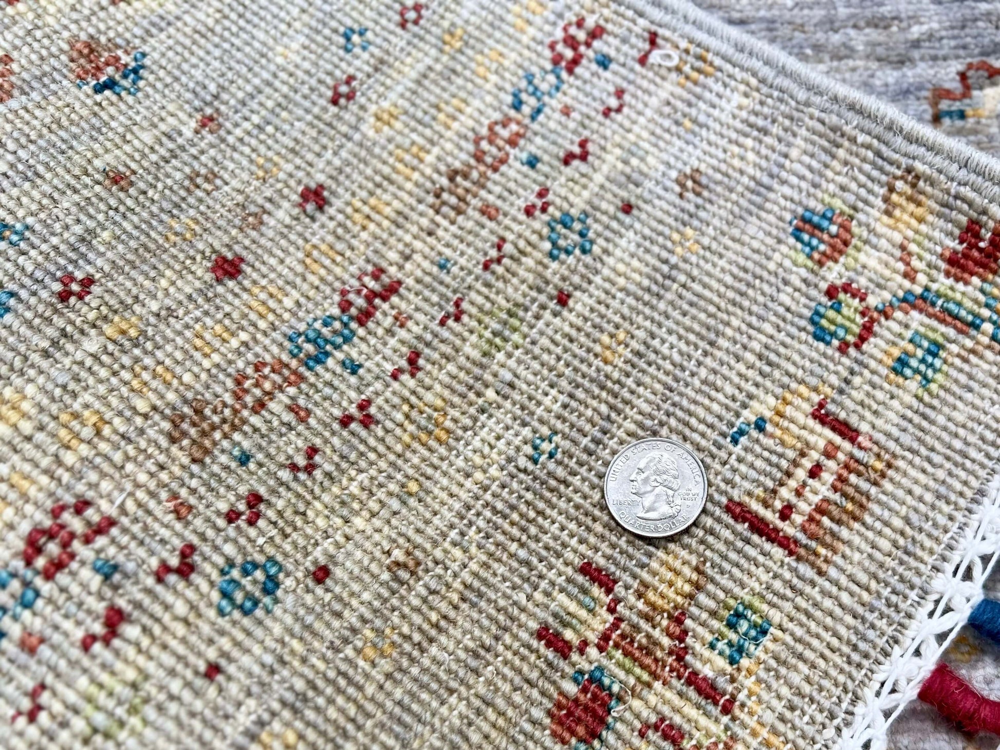 Afghan Gabbeh (2'00"x2'07") light gray-4