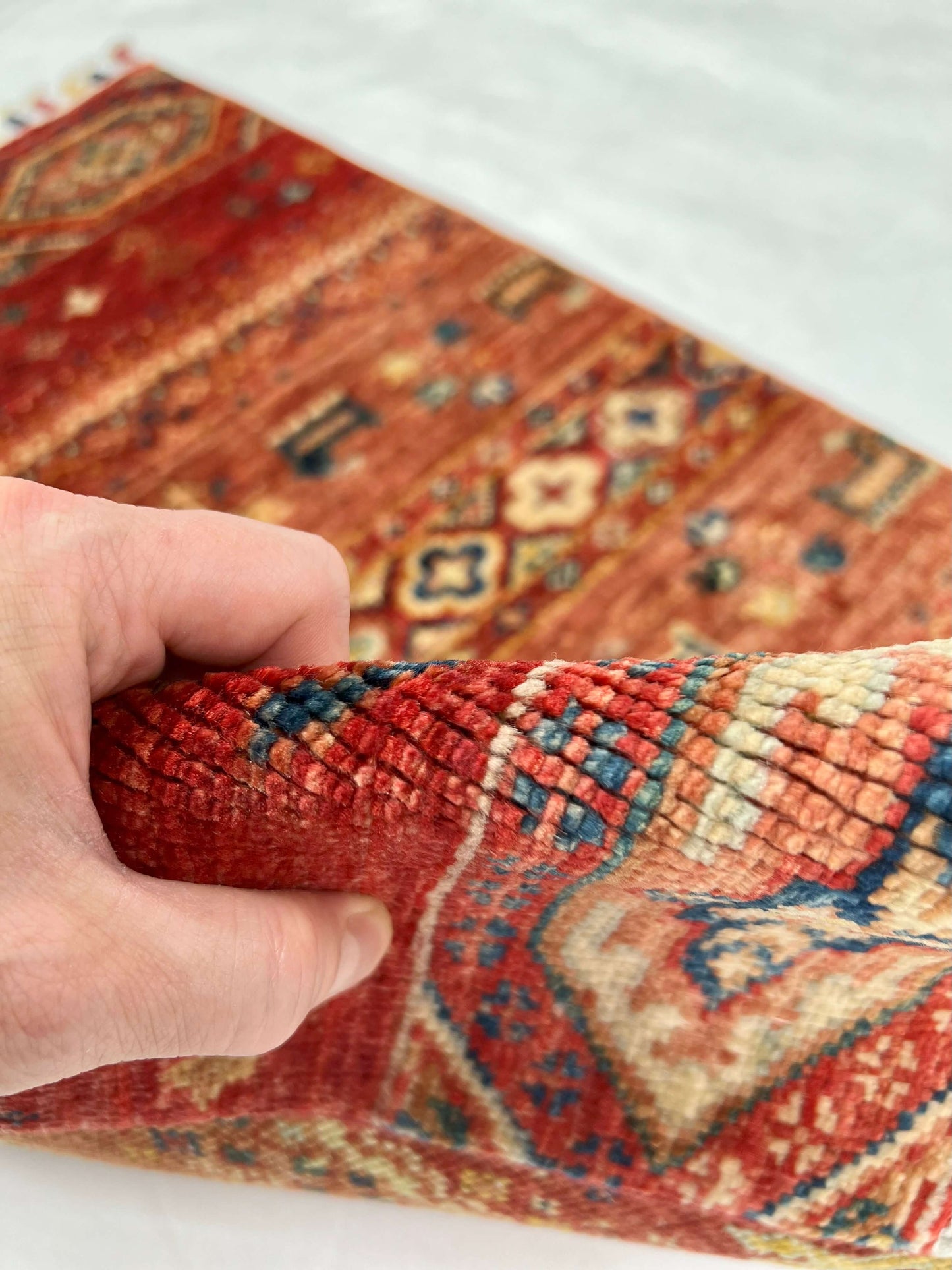 Afghan Khorjin-Gabbeh (2'00"x2'10") red/multicolor-3