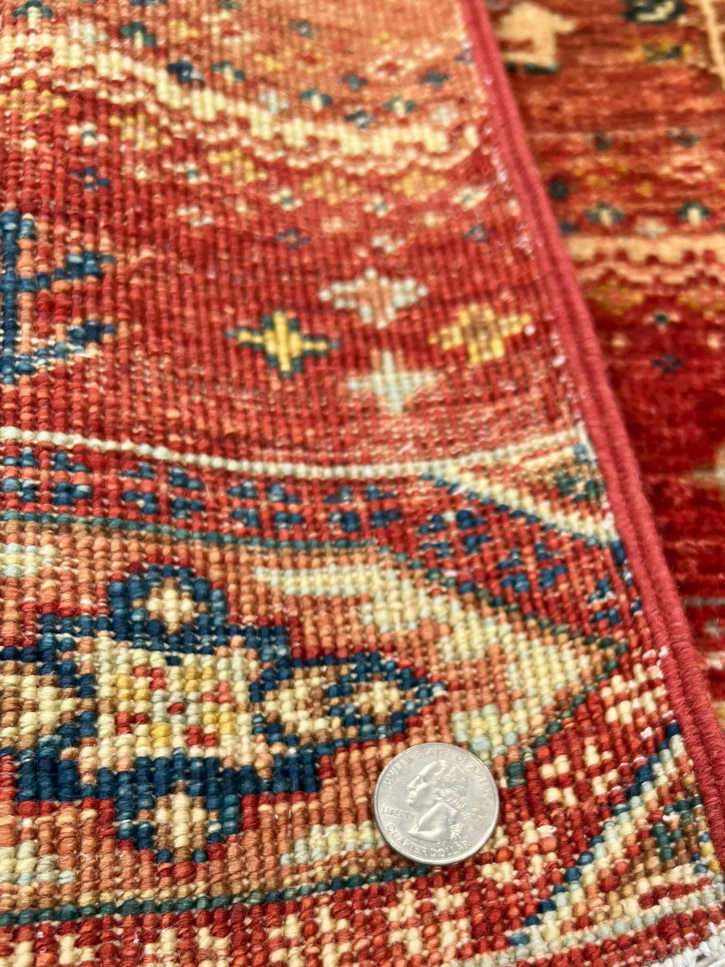 Afghan Khorjin-Gabbeh (2'00"x2'10") red/multicolor-4