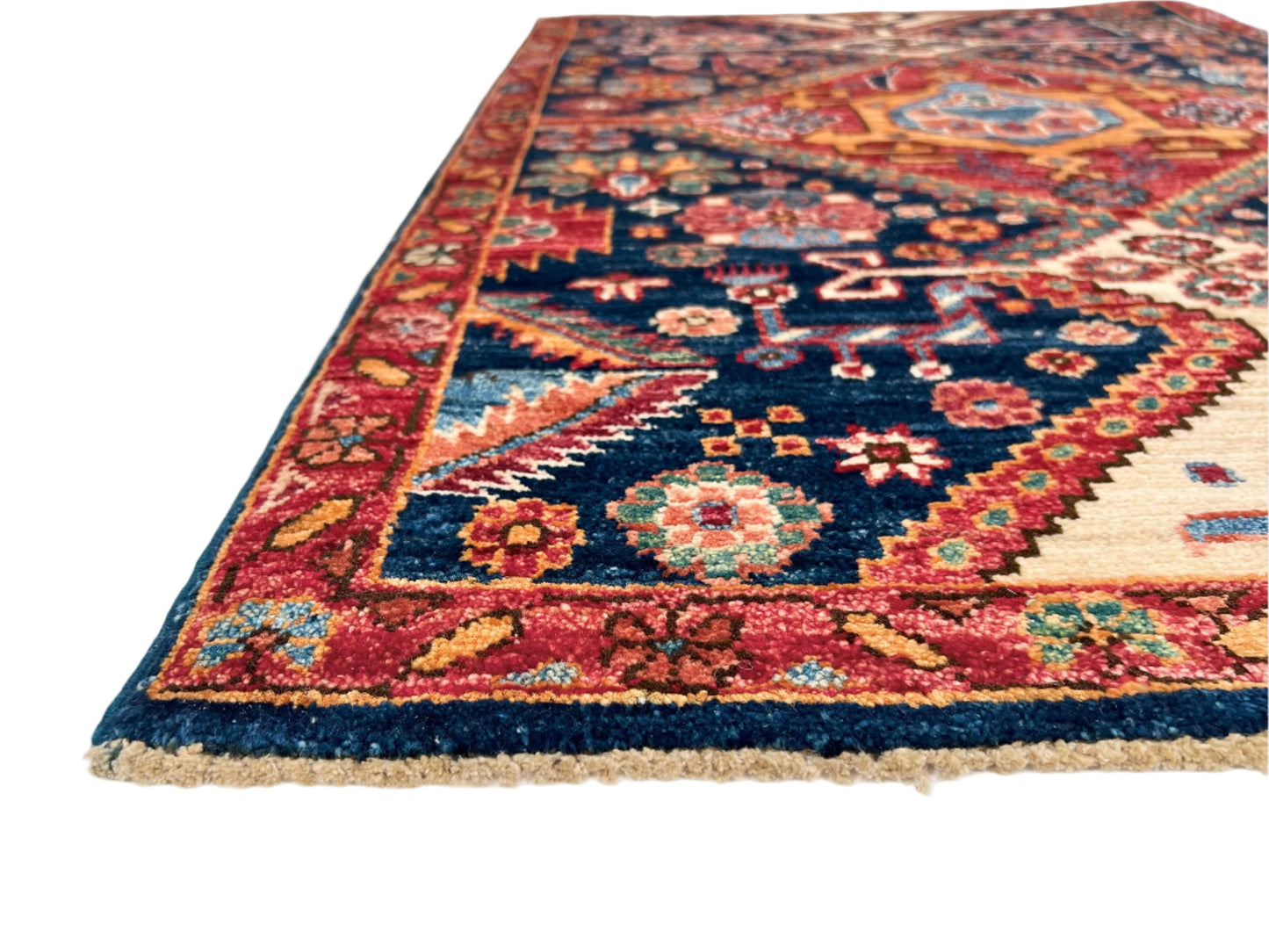 Afghan Qashqai (2'08"x3'10") blue/red-1