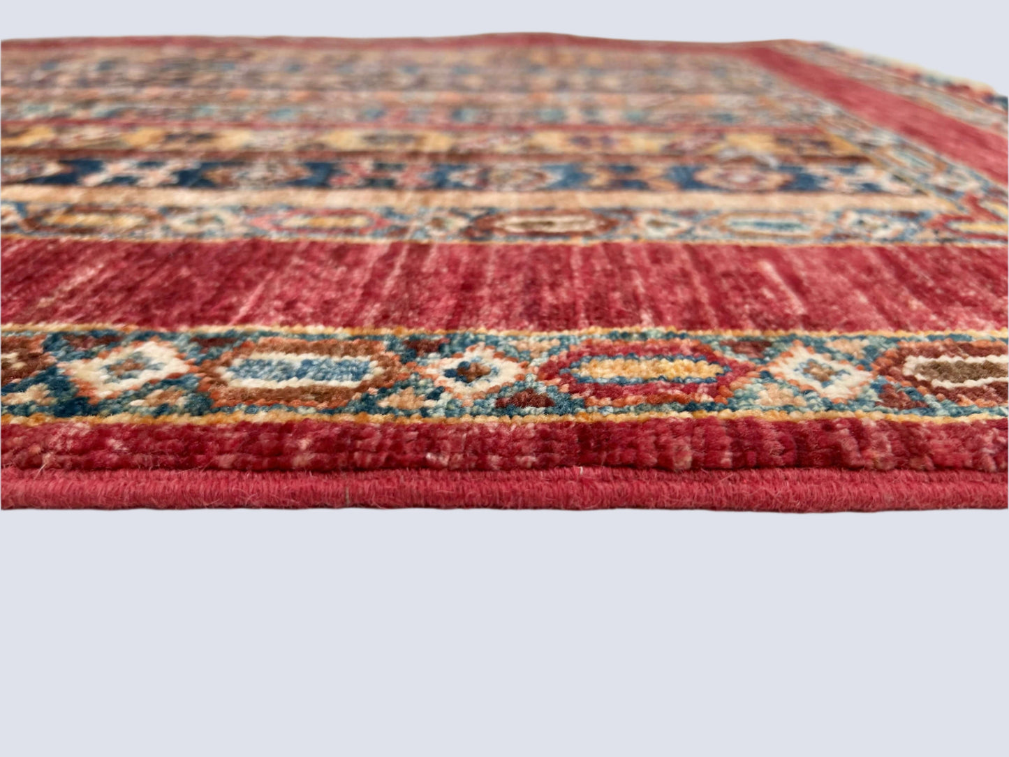 Afghan Shawl (2'09"x4'03") red/multicolor-2