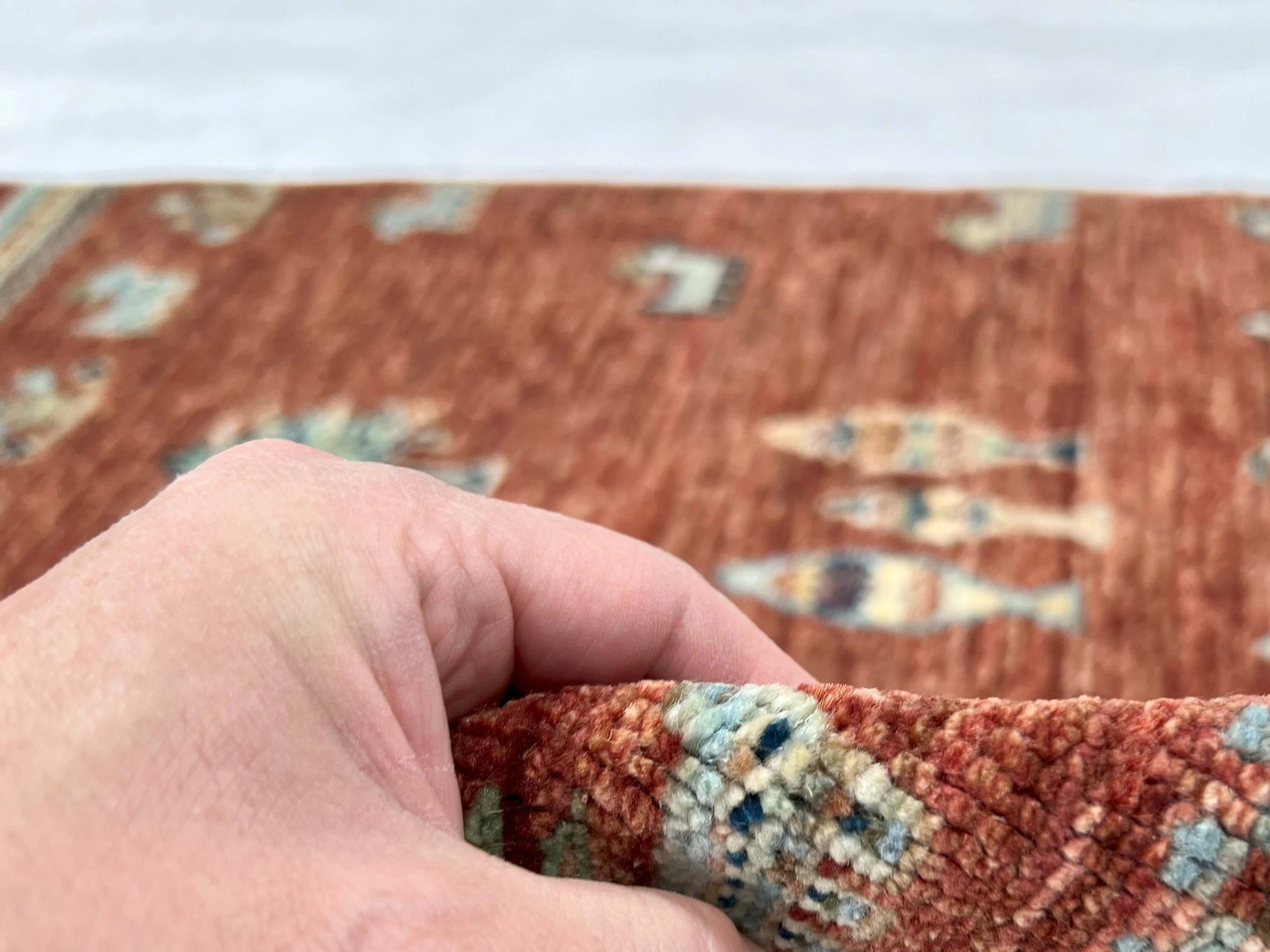 Afghan Gabbeh (2'08"x3'08") brown/teal-3