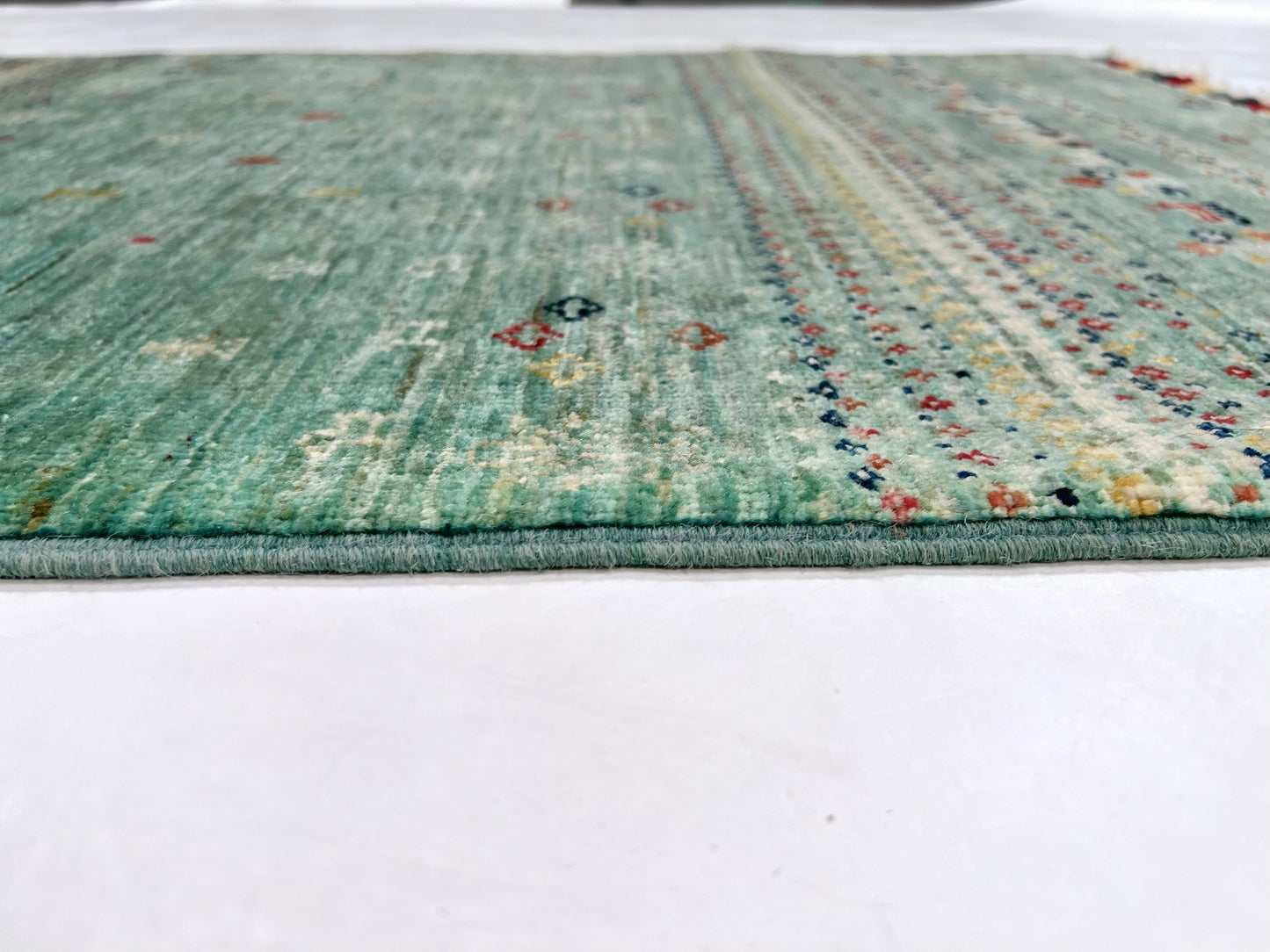 Afghan Gabbeh (2'07"x3'10") light green-2