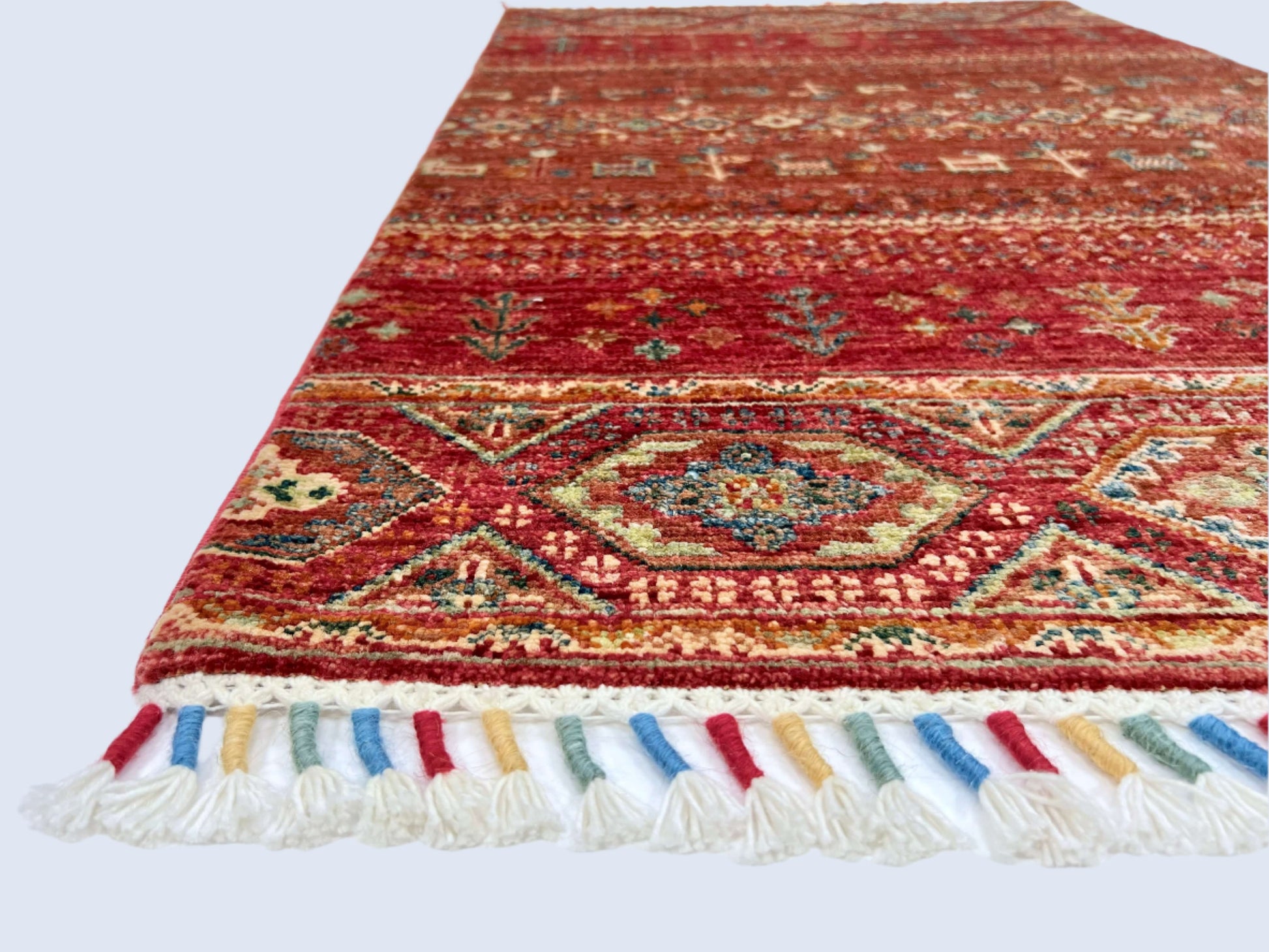 Afghan Khorjin-Gabbeh (2'06"x4'02") rust/red-1