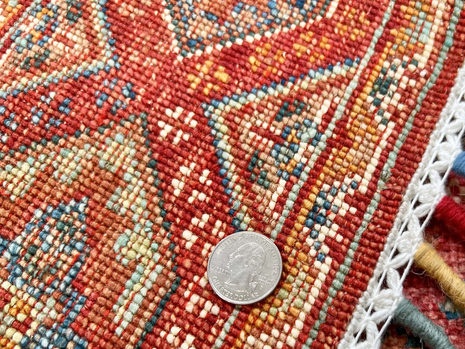 Afghan Khorjin-Gabbeh (2'06"x4'02") rust/red-4