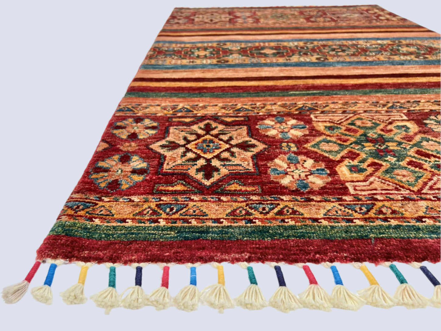 Afghan Khorjin (2'09"x4'02") red/multicolor-1
