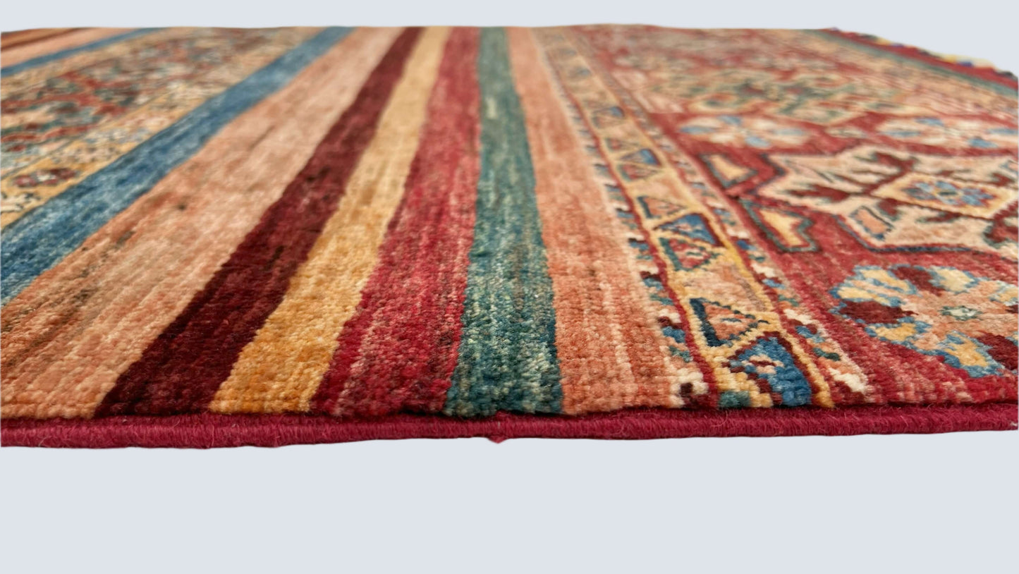 Afghan Khorjin (2'09"x4'02") red/multicolor-2