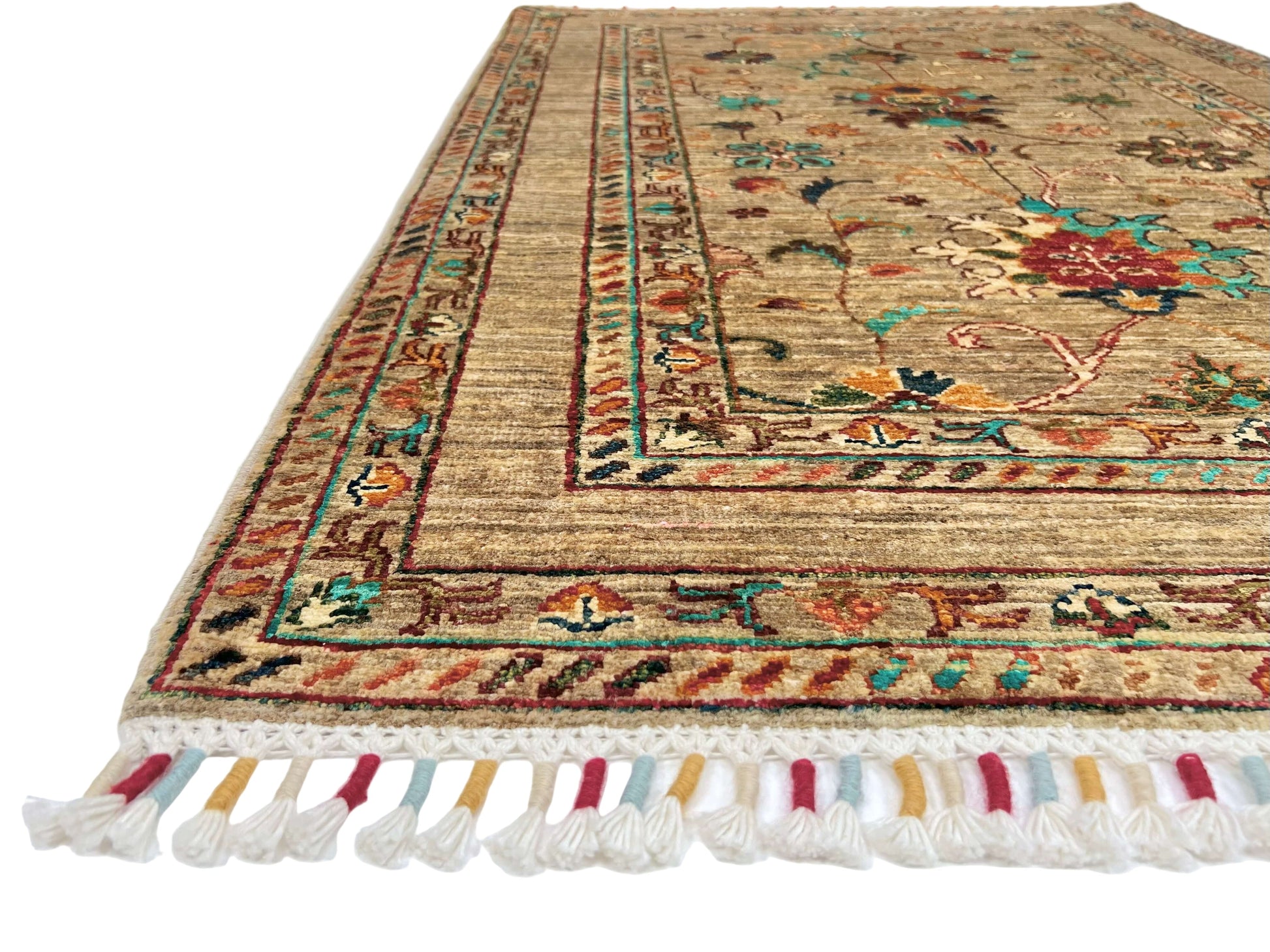 Khorjin (3'03"x4'11") camel/turquoise-1