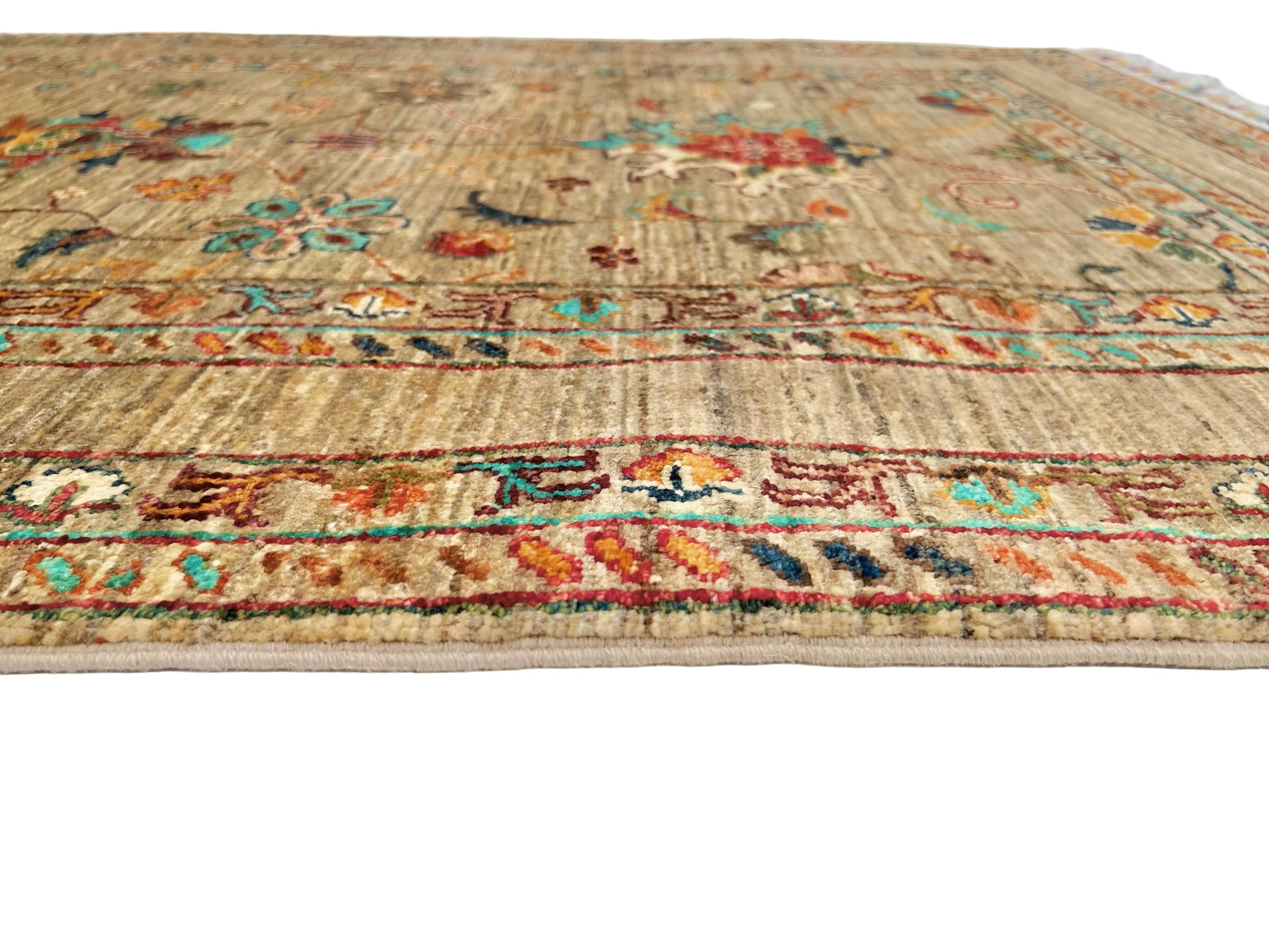 Khorjin (3'03"x4'11") camel/turquoise-2