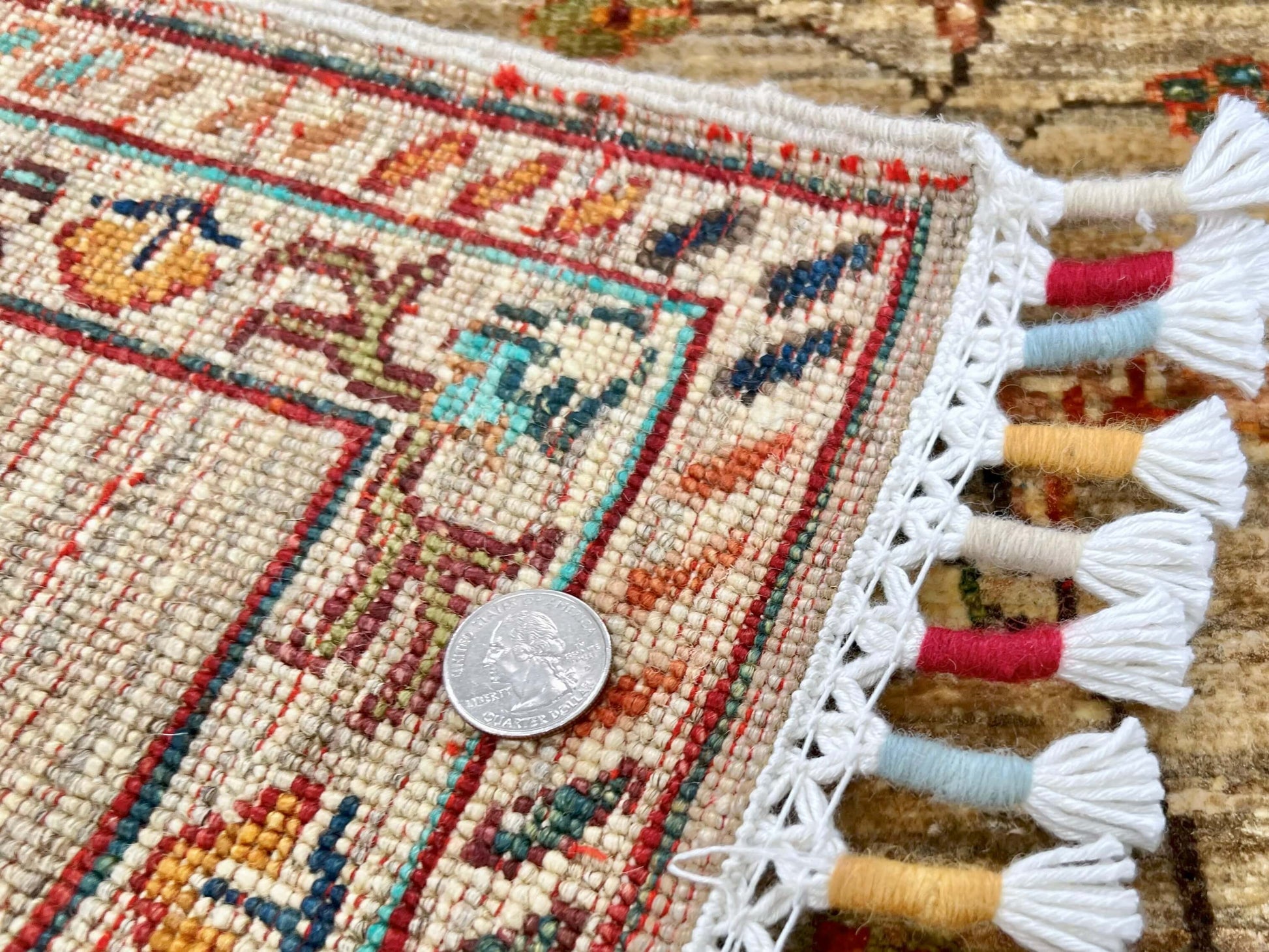 Khorjin (3'03"x4'11") camel/turquoise-4
