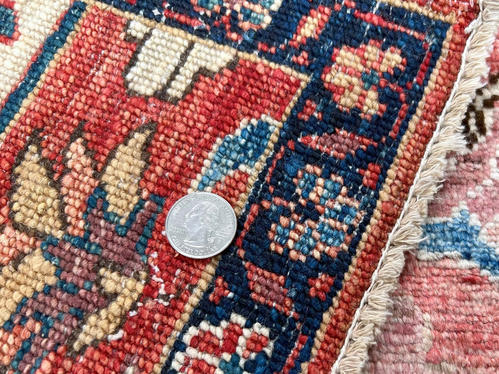 Afghan Ariana (3'00"x4'10") lt.red/navy-4